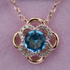 Pendant Necklace Silver 925 Flower More Color Big Cz Chains Necklace For Women HN021