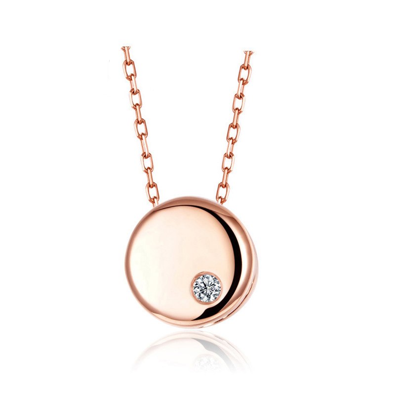Pendant Necklace Silver 925 Love Heart Shape Rose Gold Chains Luxury Necklace For Women HN002