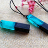 Pendants Necklace For Women Resin Wood Handmade Pendant Trendy Jewelry Wooden Necklaces