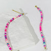 Peri'sBox Build Your Own Nacre Initial Necklaces Summer Tie Dye Rainbow Beaded Natural Shell Necklace
