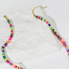 Peri'sBox Build Your Own Nacre Initial Necklaces Summer Tie Dye Rainbow Beaded Natural Shell Necklace
