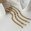 Peri'sBox Gold Color Stainless Steel Chain Necklace With Zirconia Hip Hop Thick Chunky Choker Acero Inoxidable Bijoux 2022
