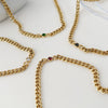 Peri'sBox Gold Color Stainless Steel Chain Necklace With Zirconia Hip Hop Thick Chunky Choker Acero Inoxidable Bijoux 2022