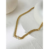 Peri'sBox Gold Color Stainless Steel Chain Necklace With Zirconia Hip Hop Thick Chunky Choker Acero Inoxidable Bijoux 2022