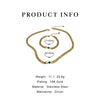 Peri'sBox Gold Color Stainless Steel Chain Necklace With Zirconia Hip Hop Thick Chunky Choker Acero Inoxidable Bijoux 2022