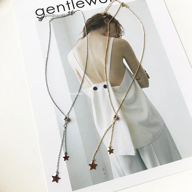 Peri'sBox Gold Silver Color Ball Star Chokers Necklaces Minimalist Layering Choker Boho Hanging Charms Necklace Everyday Jewelry