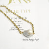 Peri'sBox Large Baroque Pearl Choker Necklace Jewelry Women Chunky Gold Chain Freshwater Pearl Necklaces Chokers Statement