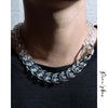 Peri'sBox Silver Color Carabiner Chunky Chain Necklaces Transparent Acrylic Chains Necklace for Men Hip Hop Necklace 2022