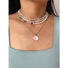 Peri'sbox Barquoe Freshwater Pearl Rainbow Beaded Choker Necklace Seed Beads Smiley Ying Yang Evil Eye Necklaces Boho Summer