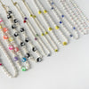 Peri'sbox Barquoe Freshwater Pearl Rainbow Beaded Choker Necklace Seed Beads Smiley Ying Yang Evil Eye Necklaces Boho Summer