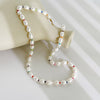 Peri'sbox Barquoe Freshwater Pearl Rainbow Beaded Choker Necklace Seed Beads Smiley Ying Yang Evil Eye Necklaces Boho Summer