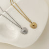 Peri'sbox Vintage Romantic Textured Heart Pendant Necklaces Dainty Waterproof Stainless Steel Choker Bijoux Party Gifts