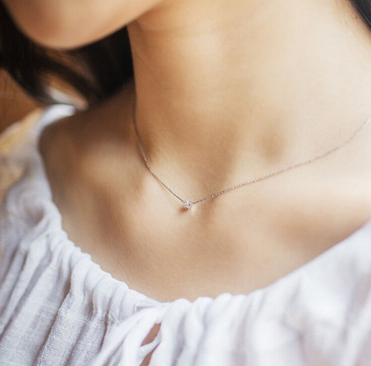 Personality 925 Sterling Silver Jewelry Collares Simple Compact Small Ball Beads Choker Necklace Women Necklaces & Pendants H045