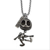 Personality Astronaut Alien Skull Smiley Face Pendant Necklace Men's Retro Punk Hip Hop Accessories Banquet Jewelry Gift Holiday