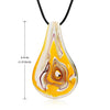 Personality Colored Glaze Waterdrop Big Pendant Necklace Long Ethnic Murano Glass Pendant Statement Necklace for Women Jewelry