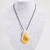 Personality Colored Glaze Waterdrop Big Pendant Necklace Long Ethnic Murano Glass Pendant Statement Necklace for Women Jewelry