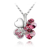 Personality Fashion Creative Design Flower Shape Crystal Necklace Birthd Party Gift Charm Women Jewellery Accessory