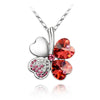 Personality Fashion Creative Design Flower Shape Crystal Necklace Birthd Party Gift Charm Women Jewellery Accessory