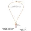 Personality Hexagonal Column Quartz Necklace Pendant Natural Stone Bullet Pink Crystal Pendant Necklace Ladies Jewelry