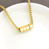 Personality Infinity Engraving bead necklace Pendant Necklace Men Trendy Simple Stainless Steel Chain Men Necklace Jewelry Gift