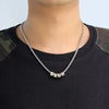 Personality Infinity Engraving bead necklace Pendant Necklace Men Trendy Simple Stainless Steel Chain Men Necklace Jewelry Gift