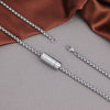 Personality Infinity Engraving bead necklace Pendant Necklace Men Trendy Simple Stainless Steel Chain Men Necklace Jewelry Gift