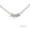 Personality Infinity Engraving bead necklace Pendant Necklace Men Trendy Simple Stainless Steel Chain Men Necklace Jewelry Gift