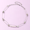Personality Punk Safety Pin Choker Necklace for Women Girl Hip Hop Paperclip Collar Clavicle Necklace Rock Jewelry Gift