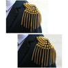 Personality Retro Studded Brooch Epaulet Punk Point Tapered Rivet Tassel Epaulettes Shoulder Bag Jacket Decor