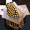 Personality Retro Studded Brooch Epaulet Punk Point Tapered Rivet Tassel Epaulettes Shoulder Bag Jacket Decor