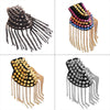 Personality Retro Studded Brooch Epaulet Punk Point Tapered Rivet Tassel Epaulettes Shoulder Bag Jacket Decor