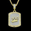 Personality hip hop men's 100 points military dog tag pendant necklace  jewelry carry