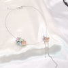 Personality temperament of hand made color flower necklace manual prosperous chain tassel choker necklace