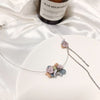 Personality temperament of hand made color flower necklace manual prosperous chain tassel choker necklace