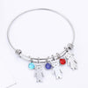 Personalize Bangles For Her Custom Baby Name  Cute Baby Shape  With Birthstone Bangles Free Engraving  Name or Logo