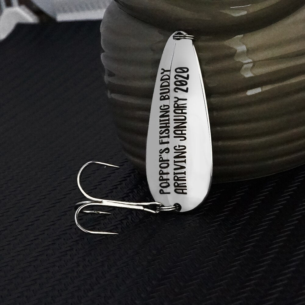 Personalize Gift Fishing Hooks -Custom Words - Free Engraving 24*98.5MM Trident, Hook Size: 24MM