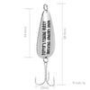 Personalize Gift Fishing Hooks -Custom Words - Free Engraving 24*98.5MM Trident, Hook Size: 24MM