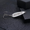 Personalize  Gift Fishing Hooks -Custom  Words - Free Engraving  25*60MM Trident, Hook Size: 35MM