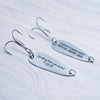 Personalize  Gift Fishing Hooks -Custom  Words - Free Engraving  25*60MM Trident, Hook Size: 35MM
