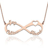 Personalized 925 Sterling Silver Arabic Hebrew Name Heart Necklaces Chain Pendants Birthd Gift Fine Jewelry (NE101371)
