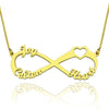 Personalized 925 Sterling Silver Arabic Hebrew Name Heart Necklaces Chain Pendants Birthd Gift Fine Jewelry (NE101371)