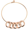 Personalized Bracelet Bangle with Circle Disc Pendants - Custom Multiple Pendant Jewelry