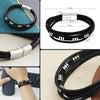 Personalized  Braided Genuine Leather Bracelet Wrist Cuff Clasp Name Engraved Mixed  Bangle For Men Name Engraved