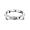 Personalized Cat Ears Shaped Ring Romantic Custom Pet Name Letter Gift For Women Men Jewelry Making Gifts