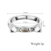 Personalized Cat Ears Shaped Ring Romantic Custom Pet Name Letter Gift For Women Men Jewelry Making Gifts