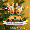 Personalized DIY Christmas Tree Ornament Elk Reindeer Family Decoration Cute Deer Holiday Winter Gift Year 2022 Family Decor