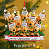 Personalized DIY Christmas Tree Ornament Elk Reindeer Family Decoration Cute Deer Holiday Winter Gift Year 2022 Family Decor
