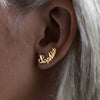 Personalized Earrings For Women Custom Name Earring Stainless Steel Initial Cursive Nameplate Stud Earing Jewerly bijoux Femme