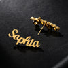 Personalized Earrings For Women Custom Name Earring Stainless Steel Initial Cursive Nameplate Stud Earing Jewerly bijoux Femme