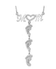Personalized Engraving Baby Feets And Mom Necklace